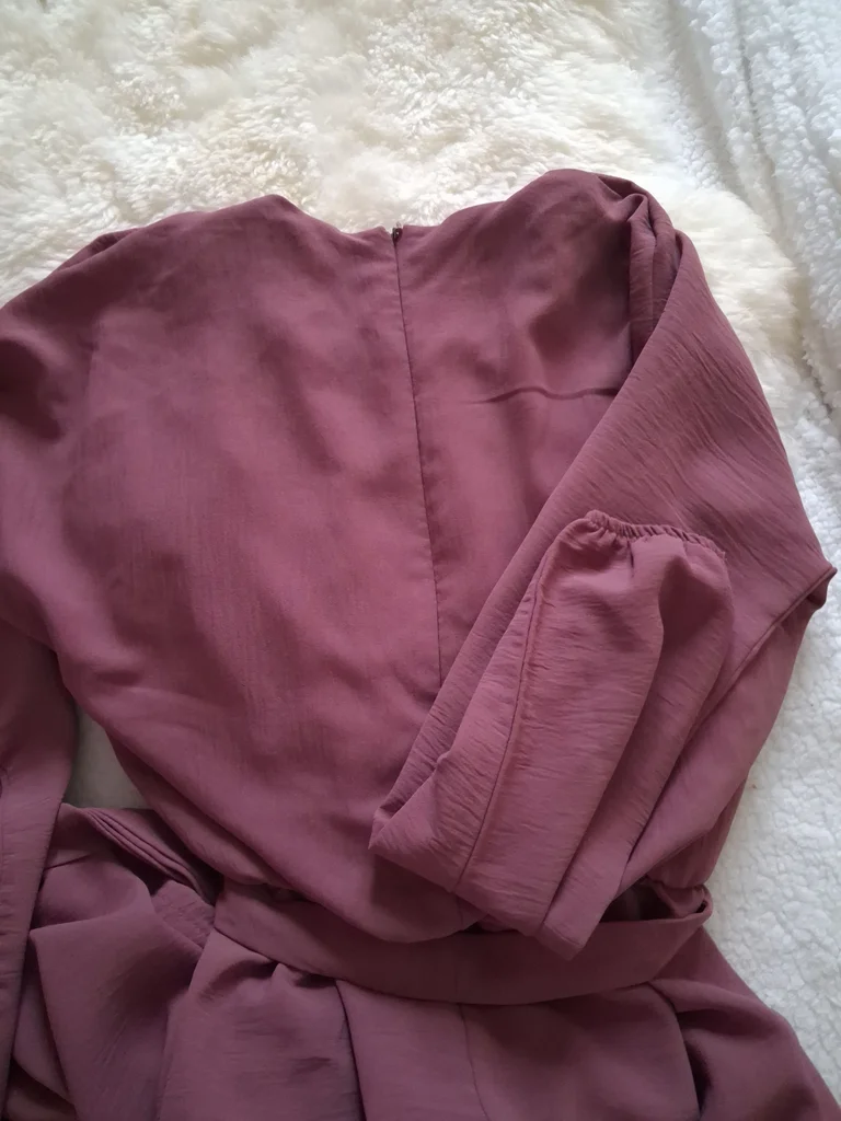 Belíssimo vestido longo fluido, cor rosa antigo tamanho 36 – photo 3